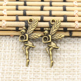 20pcs Charms Fair Angel 26x11mm Tibetan Silver Color Pendants Antique Jewelry Making EF3593