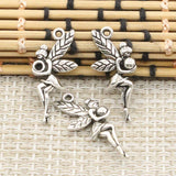 20pcs Charms Fair Angel 26x11mm Tibetan Silver Color Pendants Antique Jewelry Making EF3593