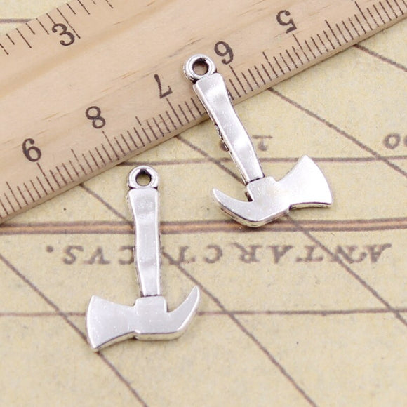 20pcs Charms Fire Axe Ax 26x15mm Tibetan Silver Color Pendants Antique Jewelry Making DIY Handmade Craft ef4746
