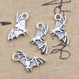 20pcs Charms Flying Bat Halloween 22x12mm Antique Silver Color Pendants DIY Crafts Making Findings Handmade Tibetan Jewelry