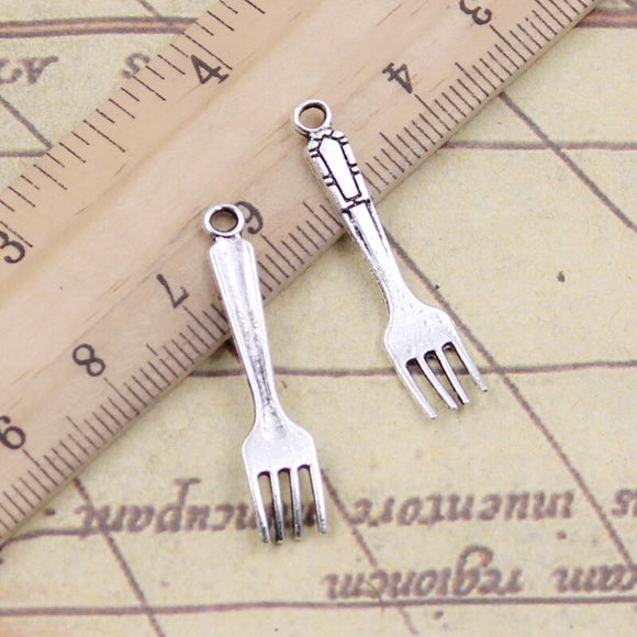 20pcs Charms Fork Cooking Kitchen 32x7mm Tibetan Silver Color Pendants Antique Jewelry Making DIY Handmade Craft EF3765