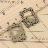 20pcs Charms Framed Rabbit 24x17mm Tibetan Bronze Silver Color Pendants Antique Jewelry Making DIY Handmade Craft Pendant