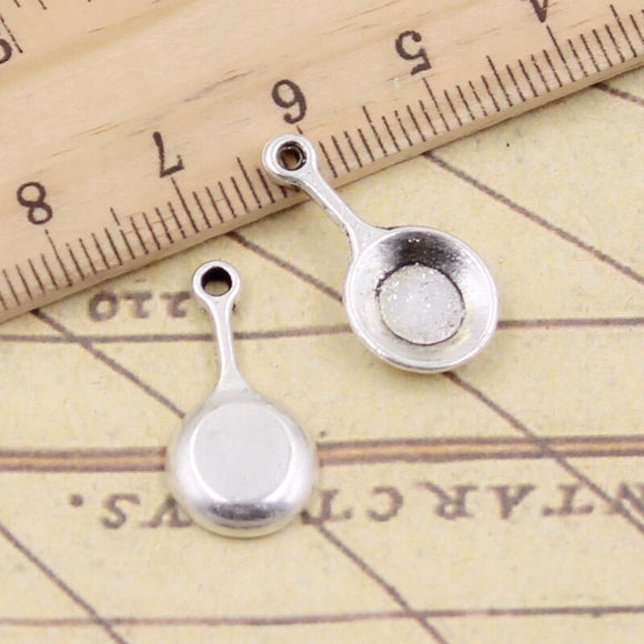 20pcs Charms Frying Pan 22x11mm Tibetan Silver Color Pendants Antique Jewelry Making DIY Handmade Craft