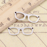 20pcs Charms Glasses Sunglasses 29x20mm Tibetan Bronze Silver Color Pendants Antique Jewelry Making DIY Handmade Craft