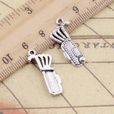 20pcs Charms Golf Bag Clubs 25x11mm Tibetan Bronze Silver Color Pendants Antique Jewelry Making DIY Handmade Craft