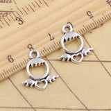 20pcs Charms Heart Love Angel 18x16mm Tibetan Silver Color Pendants Antique Jewelry Making DIY Handmade Craft