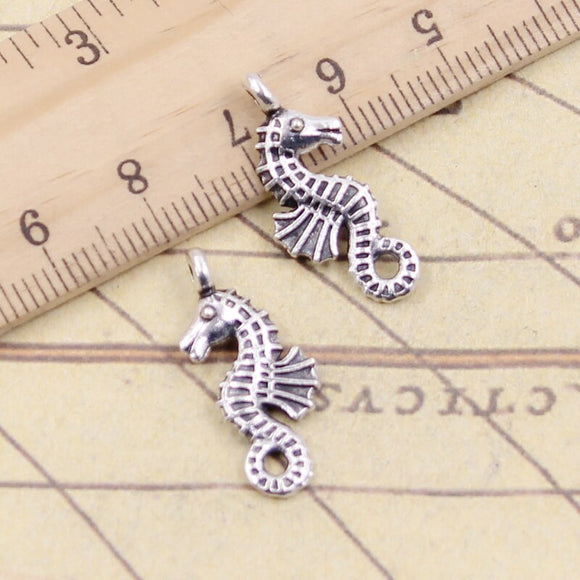 20pcs Charms Hippocampus Seahorse 23x11mm Tibetan Silver Color Pendants Antique Jewelry Making DIY Handmade Craft h2763