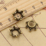 20pcs Charms Hollow Crown 13x6mm Tibetan Bronze Gold Color Silver Color Pendants Antique Jewelry Making DIY Handmade Craft