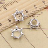 20pcs Charms Hollow Crown 13x6mm Tibetan Bronze Gold Color Silver Color Pendants Antique Jewelry Making DIY Handmade Craft