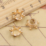 20pcs Charms Hollow Crown 13x6mm Tibetan Bronze Gold Color Silver Color Pendants Antique Jewelry Making DIY Handmade Craft