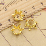 20pcs Charms Hollow Crown 13x6mm Tibetan Bronze Gold Color Silver Color Pendants Antique Jewelry Making DIY Handmade Craft