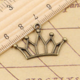 20pcs Charms Hollow Crown 20x30mm Tibetan Bronze Silver Color Pendants Antique Jewelry Making DIY Handmade Craft