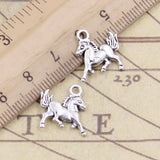 20pcs Charms Horse 19x15mm Tibetan Bronze Silver Color Pendants Antique Jewelry EF3610