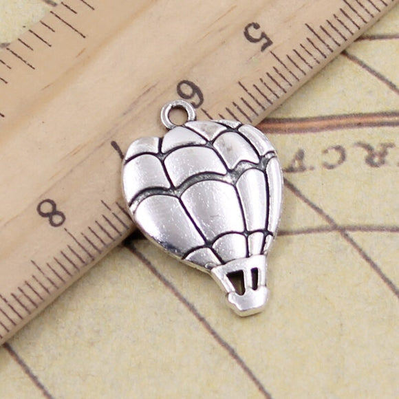 20pcs Charms Hot Air Balloon 25x17mm Tibetan Bronze Silver Color Pendants Antique Jewelry Making DIY Handmade Craft