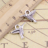 20pcs Charms Hummingbird Bird 19x15mm Tibetan Bronze Silver Color Pendants Antique Jewelry Making DIY Handmade Craft EF3896