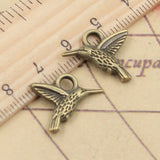 20pcs Charms Hummingbird Bird 19x15mm Tibetan Bronze Silver Color Pendants Antique Jewelry Making DIY Handmade Craft EF3896
