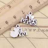 20pcs Charms I Love My Cat 17x14mm Tibetan Bronze Silver Color Pendants Antique Jewelry Making DIY Handmade Craft