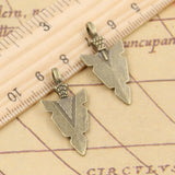 20pcs Charms Indian Arrowhead Dagger 28x15mm Tibetan Bronze Silver Color Pendants Antique Jewelry Making DIY Handmade Craft ef0615