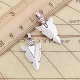 20pcs Charms Indian Arrowhead Dagger 28x15mm Tibetan Bronze Silver Color Pendants Antique Jewelry Making DIY Handmade Craft ef0615