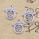 20pcs Charms Jackpot Money USD Bonus 20x18mm Antique Silver Color Pendants DIY Crafts Making Findings Handmade Tibetan Jewelry