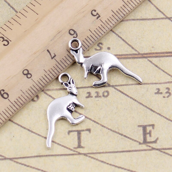 20pcs Charms Kangaroo 27x12mm Tibetan Silver Color Pendants Antique Jewelry Making DIY Handmade Craft Pendant