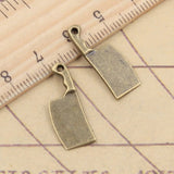 20pcs Charms Kitchen Knife Meat Cleaver 23x9mm Tibetan Bronze Silver Color Pendants Antique Jewelry Making DIY Handmade Craft