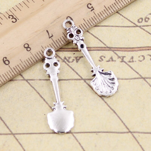 20pcs Charms Kitchen Spoon 33x8mm Tibetan Silver Color Pendants Antique Jewelry Making DIY Handmade Craft Pendant