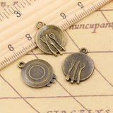 20pcs Charms Kitchen Tableware Fork Spoon 20x15mm Tibetan Silver Color Pendants Antique Jewelry Making DIY Handmade Craft