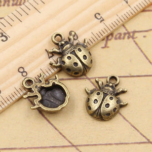 20pcs Charms Ladybug Bug 16x14mm Tibetan Bronze Silver Color Pendants Antique Jewelry Making DIY Handmade Craft