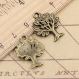 20pcs Charms Life Tree 22x17mm Tibetan Bronze Silver Color Pendants Antique Jewelry Making DIY Handmade Craft