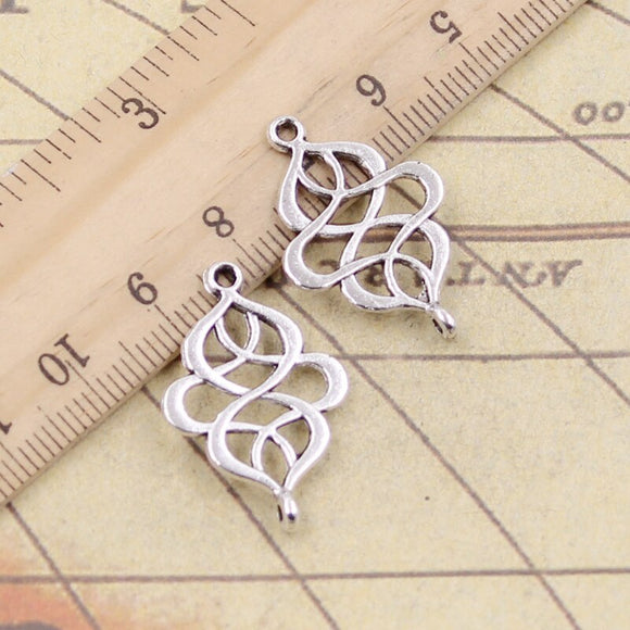 20pcs Charms Link Connector 28x18mm Tibetan Bronze Silver Color Pendants Antique Jewelry Making DIY Handmade Craft EF2735