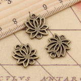 20pcs Charms Lotus Link Flower Connector 16x14mm Tibetan Silver Color Pendants Antique Jewelry Making EF3705