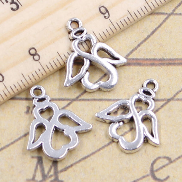 20pcs Charms Lovely Angel 19x17mm Tibetan Silver Color Pendants Antique Jewelry Making DIY Handmade Craft Pendant