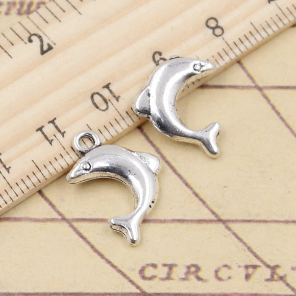 20pcs Charms Lovely Dolphin 20x13mm Tibetan Silver Color Pendants Antique Jewelry Making DIY Handmade Craft