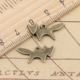 20pcs Charms Lovely Fox 20x10mm Tibetan Bronze Silver Color Pendants Antique Jewelry Making DIY Handmade Craft