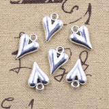 20pcs Charms Lovely Heart 16x11mm Antique Silver Color Pendants DIY Crafts Making Findings Handmade Tibetan Jewelry
