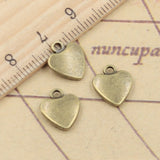 20pcs Charms Lovely Heart 20x8mm Tibetan Bronze Silver Color Pendants Antique Jewelry Making DIY Handmade Craft