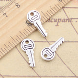 20pcs Charms Lovely Key 19x9mm Tibetan Silver Color Pendants Antique Jewelry Making DIY Handmade Craft