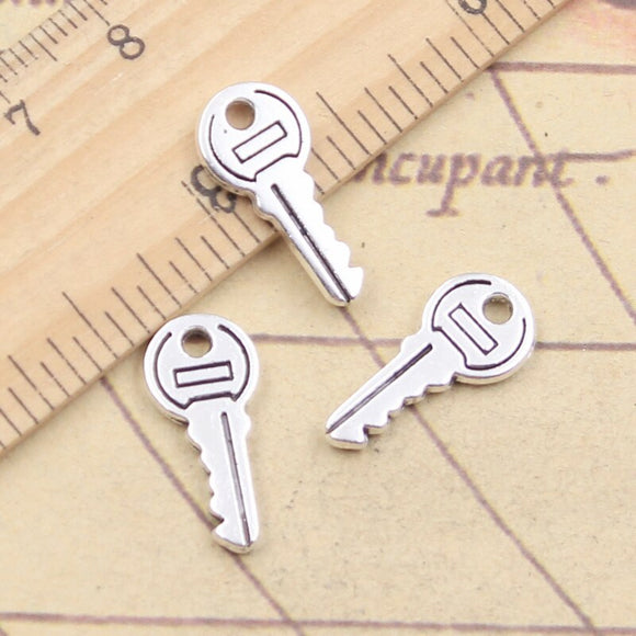 20pcs Charms Lovely Key 19x9mm Tibetan Silver Color Pendants Antique Jewelry Making DIY Handmade Craft