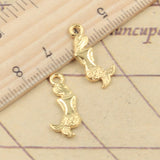 20pcs Charms Lovely Mermaid 21x10mm Tibetan Bronze Silver Color Pendants Antique Jewelry Making DIY Handmade Craft EF3769