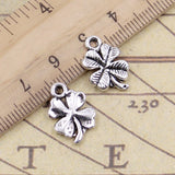 20pcs Charms Lucky Irish Four Leaf Clover 17x11mm Tibetan Bronze Gold Silver Color Pendants Antique Jewelry Making DIY Pendants ef4782