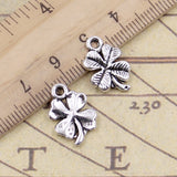 20pcs Charms Lucky Irish Four Leaf Clover 17x11mm Tibetan Bronze Gold Silver Color Pendants Antique Jewelry Making DIY Pendants ef4782
