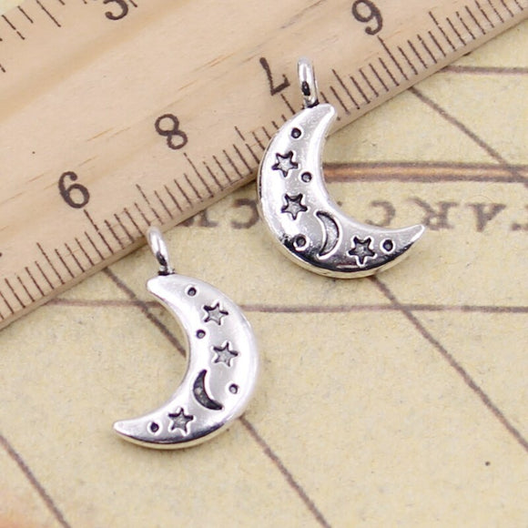 20pcs Charms Moon Star 20x13mm Tibetan Silver Color Pendants Antique Jewelry Making DIY Handmade Craft h2678
