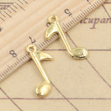 20pcs Charms Musical Note 23x13mm Tibetan Bronze Silver Color Pendants Antique Jewelry Making DIY Handmade Craft