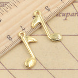 20pcs Charms Musical Note 23x13mm Tibetan Bronze Silver Color Pendants Antique Jewelry Making DIY Handmade Craft EF4199