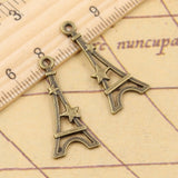 20pcs Charms Paris Eiffel Tower Star 30x13mm Tibetan Bronze Silver Color Pendants Antique Jewelry Making DIY Handmade Craft