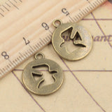 20pcs Charms Peace Dove Cut Out 15mm Tibetan Bronze Silver Color Pendants Antique Jewelry Making DIY Handmade Craft