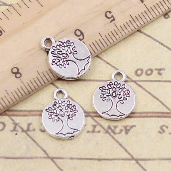 20pcs Charms Peace Tree 15x12mm Tibetan Silver Color Pendants Antique Jewelry Making DIY Handmade Craft