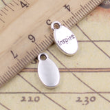 20pcs Charms Plates Inspire Wish Create Believe 15x8mm Tibetan Silver Color Pendants Antique Jewelry Making DIY Handmade Craft