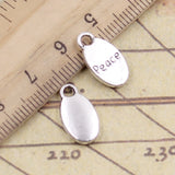 20pcs Charms Plates Inspire Wish Create Believe 15x8mm Tibetan Silver Color Pendants Antique Jewelry Making DIY Handmade Craft